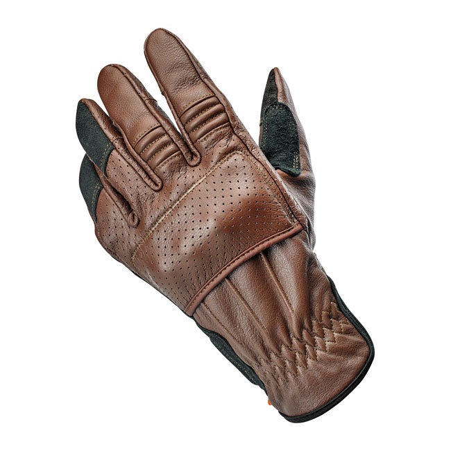 Biltwell Borrego gloves chocolate/black CE appr. GLOVES Biltwell