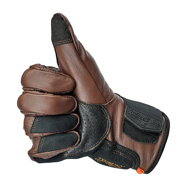 Biltwell Borrego gloves chocolate/black CE appr. GLOVES Biltwell