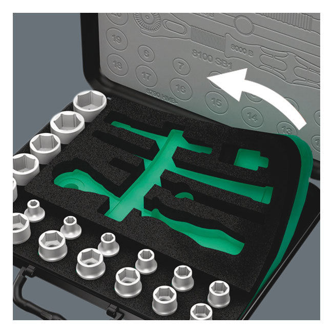 Wera 8100 SA 2 Zyklop Speed Ratchet kit 1/4" drive - metric TOOLS SOCKET SET Wera