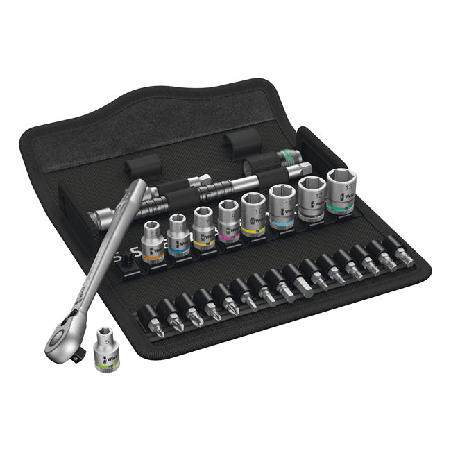 Wera Zyklop ratchet switch kit 28 pcs. 1/4" drive - Metric TOOLS SOCKET SET Wera