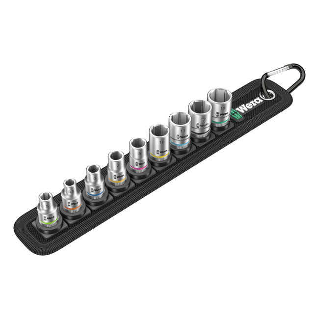 Wera socket belt with 1/4" drive hex sockets - Metric TOOLS SOCKET SET Wera