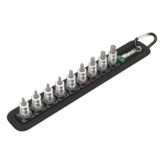 Wera socket belt with 1/4" drive hex socket bits - US sizes TOOLS SOCKET SET Wera