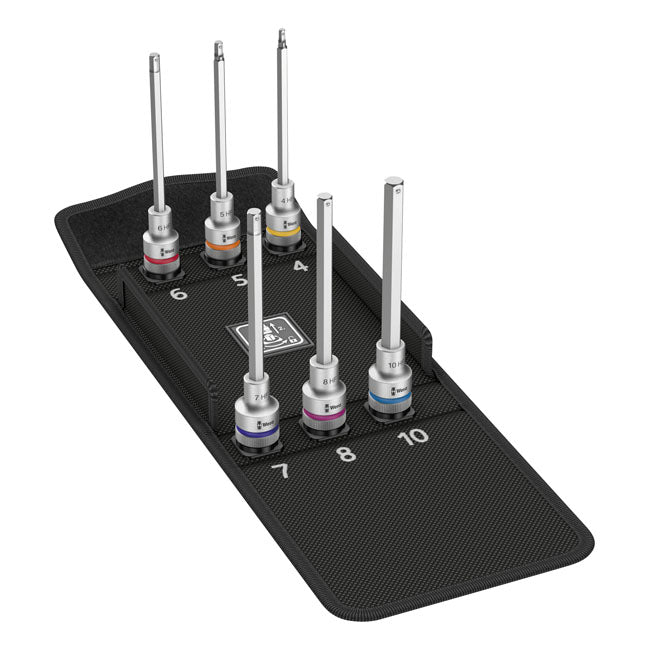 Wera Zyklop 1/2" drive extended Hex socket bit set - Metric TOOLS SOCKET SET Wera