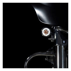 Custom Dynamics ProBeam® Amber/White Front LED Bullet Turn Signals - Harley Davidson & Indian Turn Signals Inserts Custom Dynamics