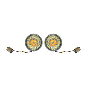 Custom Dynamics ProBeam® Amber/White Front LED Bullet Turn Signals - Harley Davidson & Indian Turn Signals Inserts Custom Dynamics