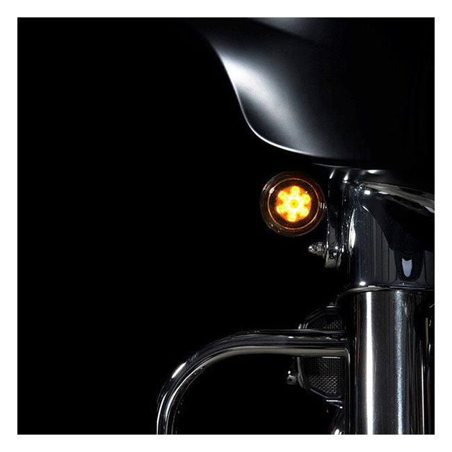 Custom Dynamics ProBeam® Amber/White Front LED Bullet Turn Signals - Harley Davidson & Indian Turn Signals Inserts Custom Dynamics
