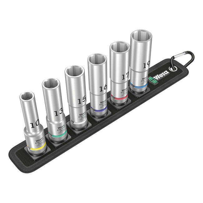 Wera, socket belt with 1/2" drive hex deep sockets - Metric WORKSHOP MISC Wera