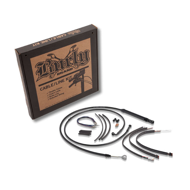 Burly, high bar cable & line extension kit 16" APEHANGER CABLE/LINE KITS Burly Brand