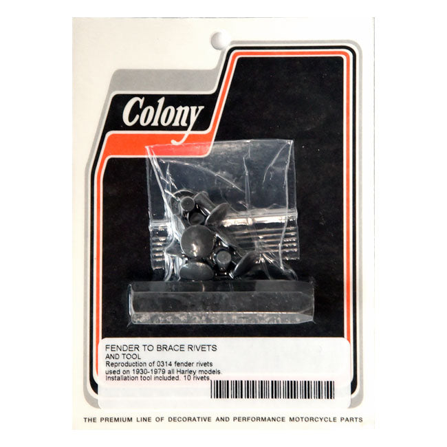 Colony, rear fender hinge rivet tool FENDER STRUT MOUNT KITS Colony