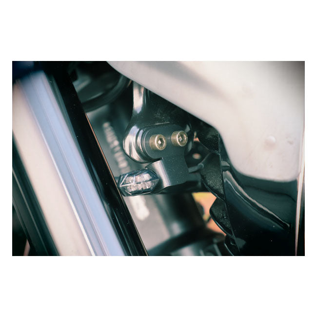 Cult-Werk, front turn signal brackets. Black TURN SIGNALS MOUNTS Cult Werk
