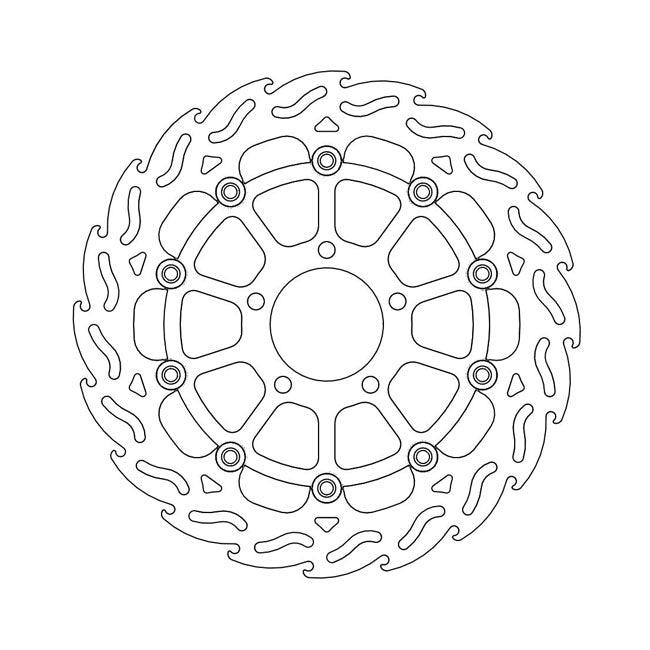 Moto-Master Flame series floating brake rotor BRAKE ROTORS Moto Master