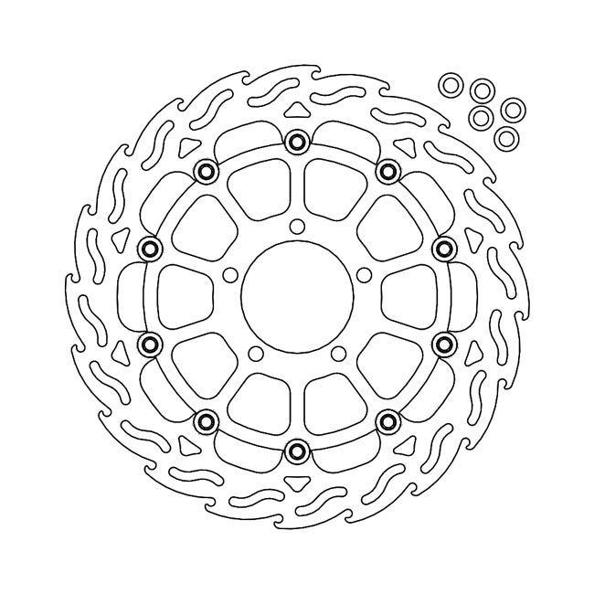 Moto-Master Flame series floating brake rotor BRAKE ROTORS Moto Master