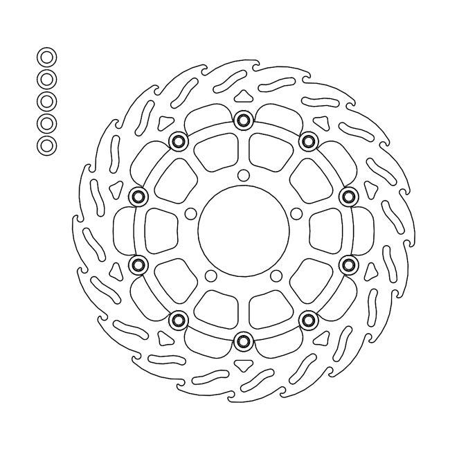 Moto-Master Flame series floating brake rotor BRAKE ROTORS Moto Master