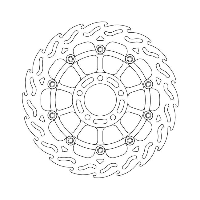 *6 DAYS EXTRA TRANSIT TIME* Moto-Master Flame series floating brake rotor BRAKE ROTORS Moto Master