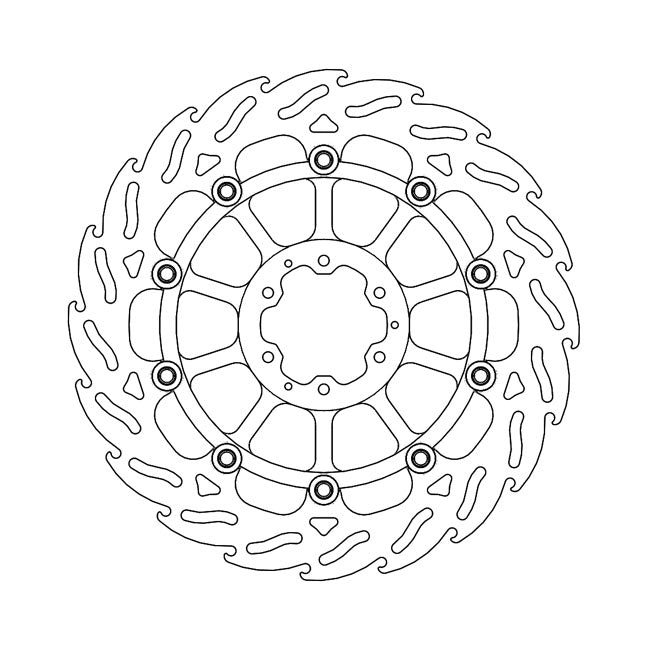 Moto-Master Flame series floating brake rotor BRAKE ROTORS Moto Master