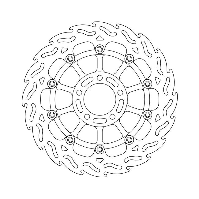 Moto-Master Flame series floating brake rotor BRAKE ROTORS Moto Master