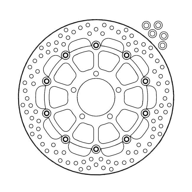 Moto-Master Halo series floating brake rotor BRAKE ROTORS Moto Master
