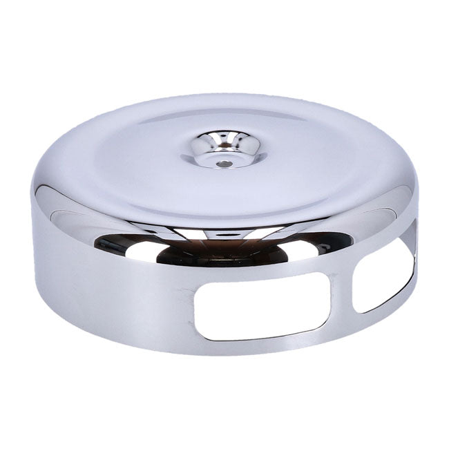 Mikuni, HSR42 air cleaner cover (with cut-out). Chrome CARBS MIKUNI REPL PARTS Mikuni