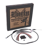 Burly Brand Cable Kit 13" Black Vinyl Stainless Steel Handlebar W/Abs Apehanger Cable/Line Kits Burly Brand