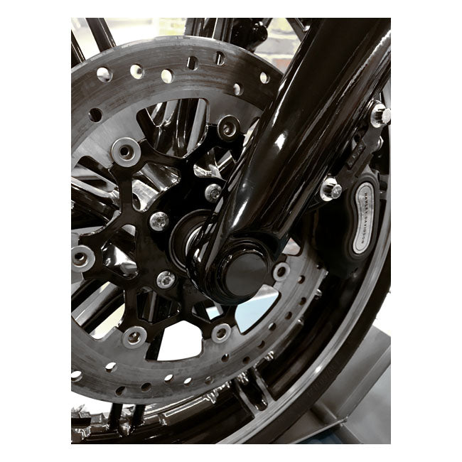 Killer Custom, Front Axle Cover Set. Gloss Black Axle Covers Killer Custom