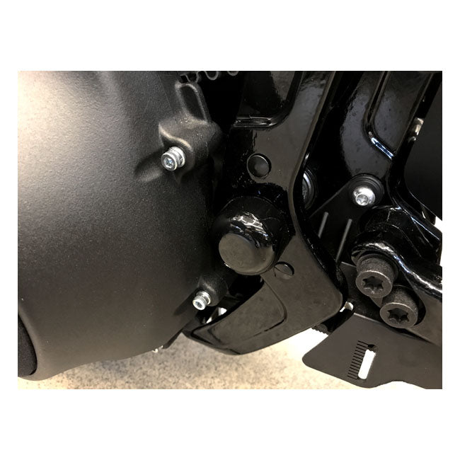 Killer Custom, Swingarm Axle Cover Set. Gloss Black Axle Covers Killer Custom