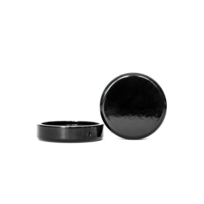 Killer Custom, Fork Tube Cap Bolt Cover Set. Black. 2 Piece Fork Caps Killer Custom