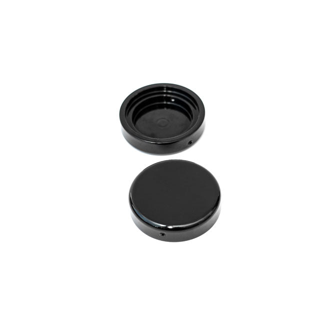 Killer Custom, Fork Tube Cap Bolt Cover Set. Black. 2 Piece Fork Caps Killer Custom