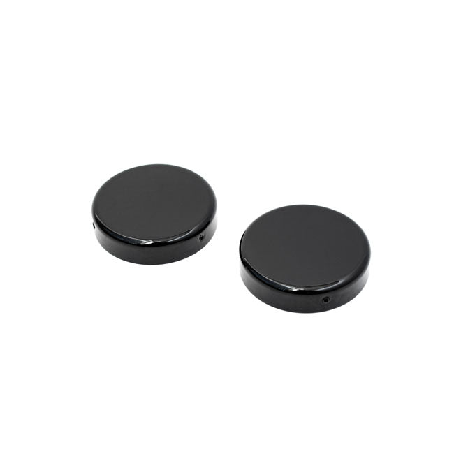 Killer Custom, Fork Tube Cap Bolt Cover Set. Black. 2 Piece Fork Caps Killer Custom