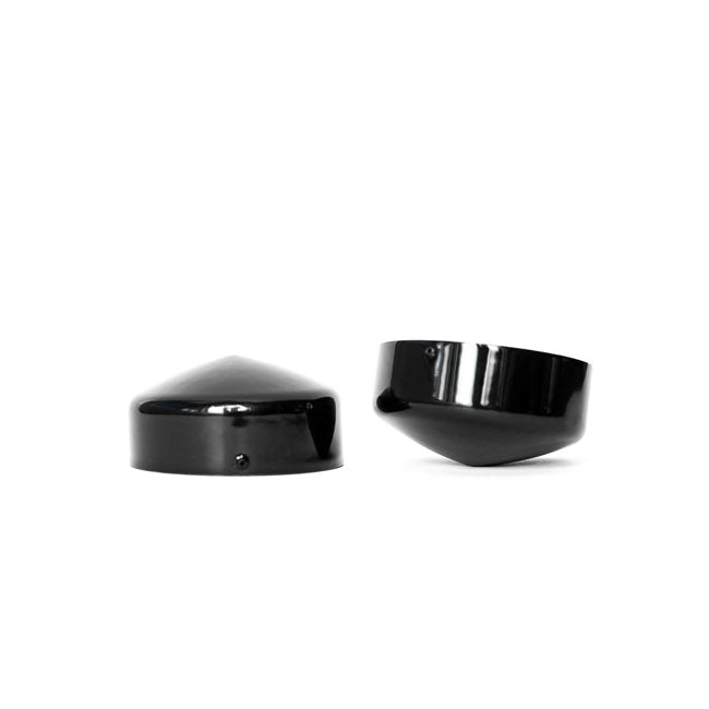 Killer Custom, Fork Tube Cap Bolt Cover Set. Black. 2 Piece Fork Caps Killer Custom