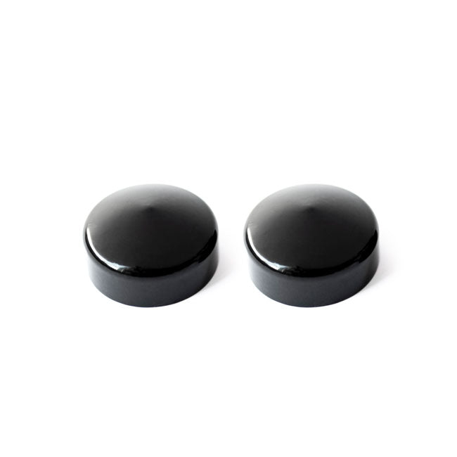 Killer Custom, Fork Tube Cap Bolt Cover Set. Black. 2 Piece Fork Caps Killer Custom