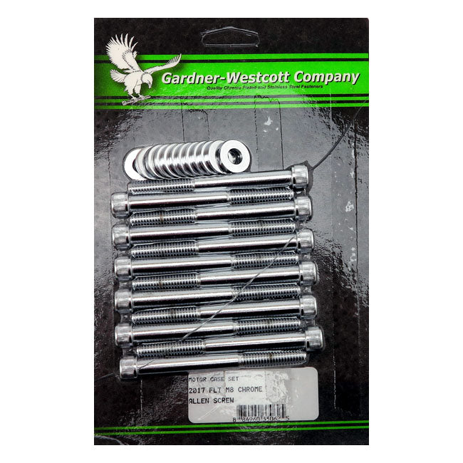Gw, Crankcase Bolt Kit. Chrome Gardner Westcott