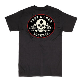 Lucky 13 Fast And Loud T Shirt Black Lucky 13