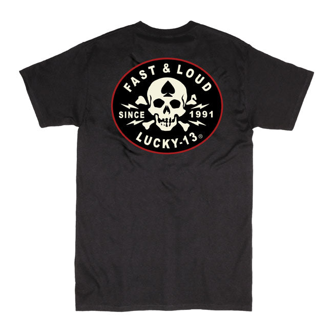 Lucky 13 Fast And Loud T Shirt Black Lucky 13