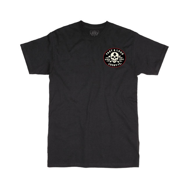 Lucky 13 Fast And Loud T Shirt Black Lucky 13