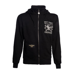 West Coast Choppers "High Speed" Zip Hoodie - Black Hoodies West Coast Choppers S