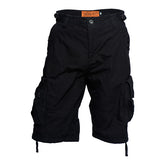 West Coast Choppers "Caine Ripstop" Cargo Shorts - Black Shorts West Coast Choppers S