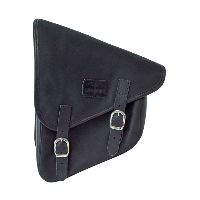 Longride, Swingarm Bag. Black, Waxed Cotton Touring Luggage Longride