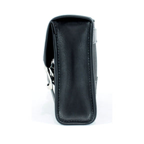 Longride, ''Mini'' Waxed Cotton Saddlebag. Black Touring Luggage Longride