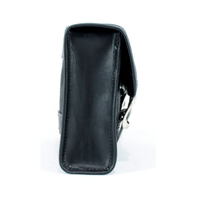 Longride, ''Mini'' Waxed Cotton Saddlebag. Black Touring Luggage Longride