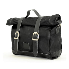 Longride, ''Old Chopper'' Waxed Cotton Saddlebag. Black Touring Luggage Longride