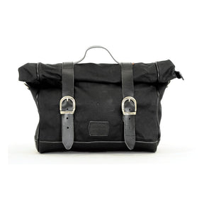 Longride, ''Old Chopper'' Waxed Cotton Saddlebag. Black Touring Luggage Longride