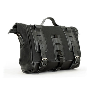 Longride, ''Old Chopper'' Waxed Cotton Saddlebag. Black Touring Luggage Longride