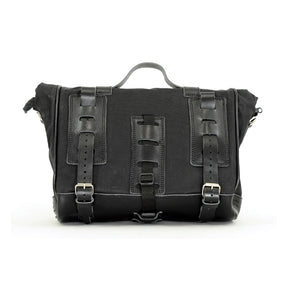 Longride, ''Old Chopper'' Waxed Cotton Saddlebag. Black Touring Luggage Longride