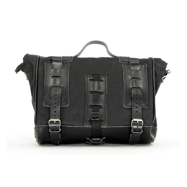 Longride, ''Old Chopper'' Waxed Cotton Saddlebag. Black Touring Luggage Longride