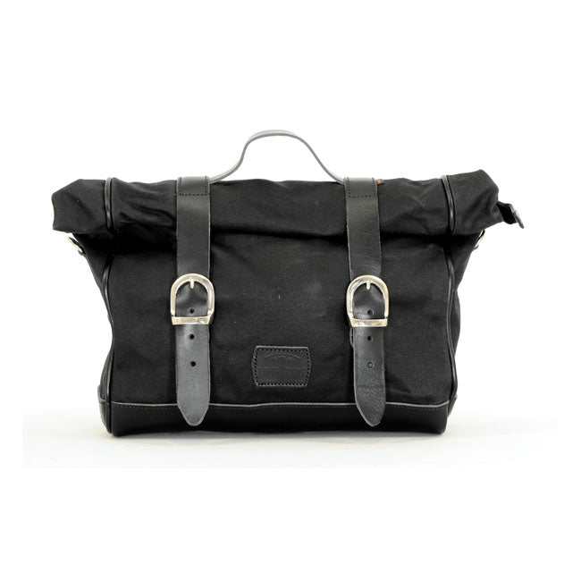 Longride, ''Old Chopper'' Waxed Cotton Saddlebag. Black Touring Luggage Longride