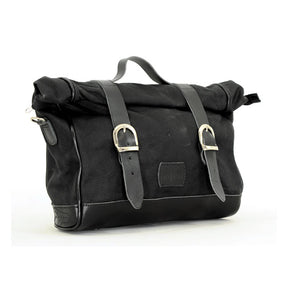 Longride, ''Old Chopper'' Waxed Cotton Saddlebag. Black Touring Luggage Longride