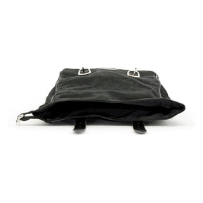 Longride, ''Old Chopper'' Waxed Cotton Saddlebag. Black Touring Luggage Longride