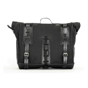 Longride, ''Old Chopper'' Waxed Cotton Saddlebag. Black Touring Luggage Longride