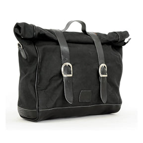 Longride, ''Old Chopper'' Waxed Cotton Saddlebag. Black Touring Luggage Longride