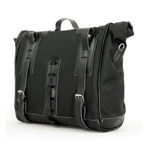 Longride, ''Old Chopper'' Waxed Cotton Saddlebag. Black Touring Luggage Longride